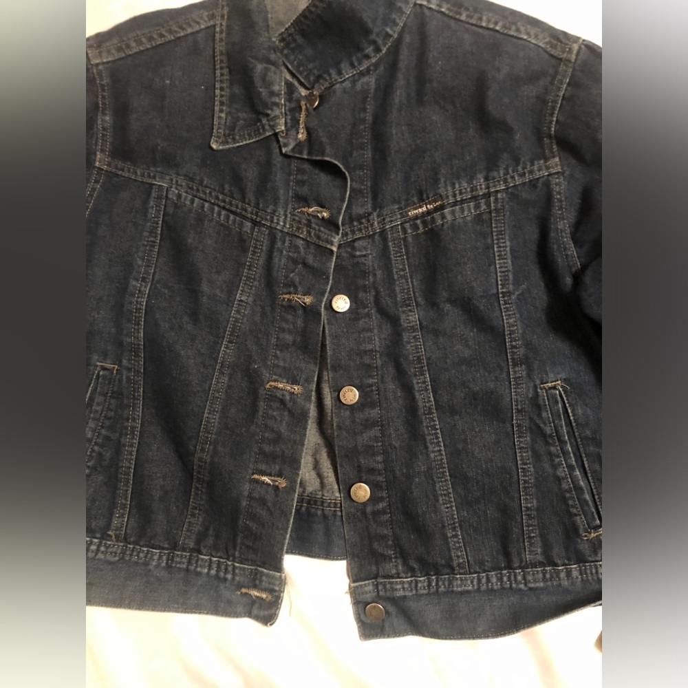 Lee Dark Blue Denim Jean Jacket - Button-Front